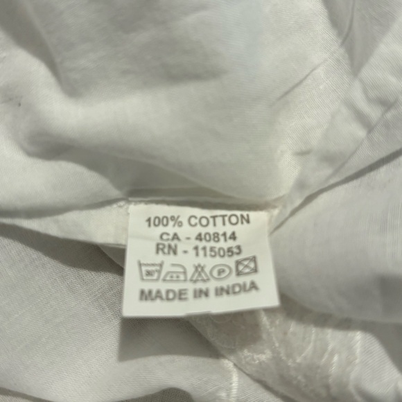 VICTORIAN CLASSICS Sz  M Gown Embroidered Ruffle Hem 100% Cotton Made in India - Picture 10 of 10